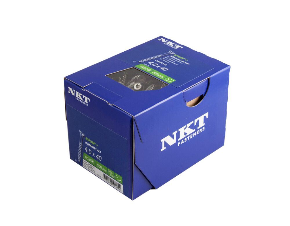 Tréskrúfur TX Ø5x90mm 200stk NKT Climate G3 ryðfrí