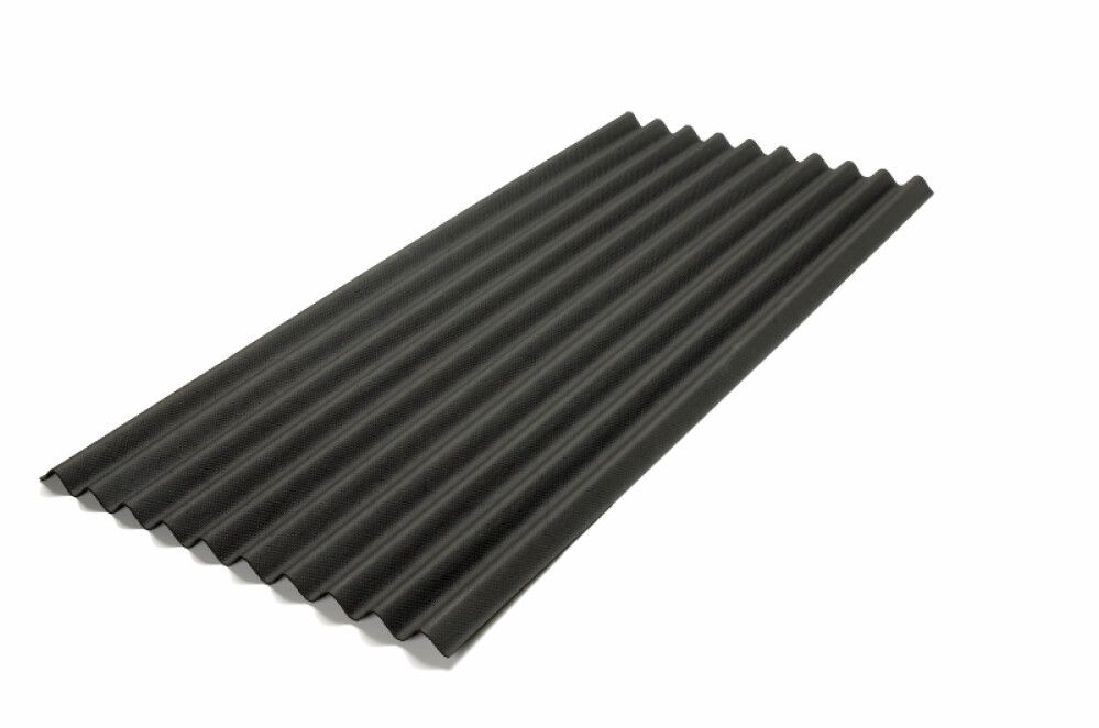 Þakplata Onduline Bitumen svört 2000x950mm Rias