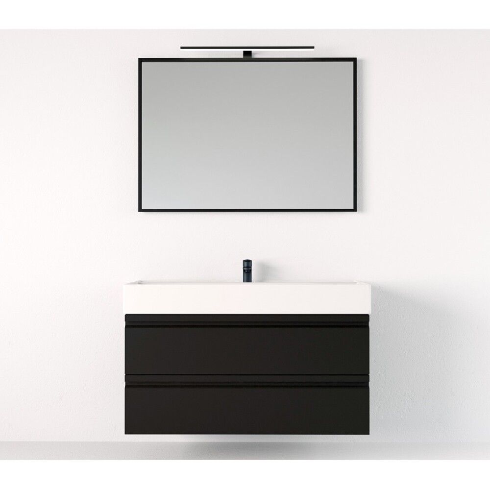 Spegill svartur rammi 100x80 Skärgård