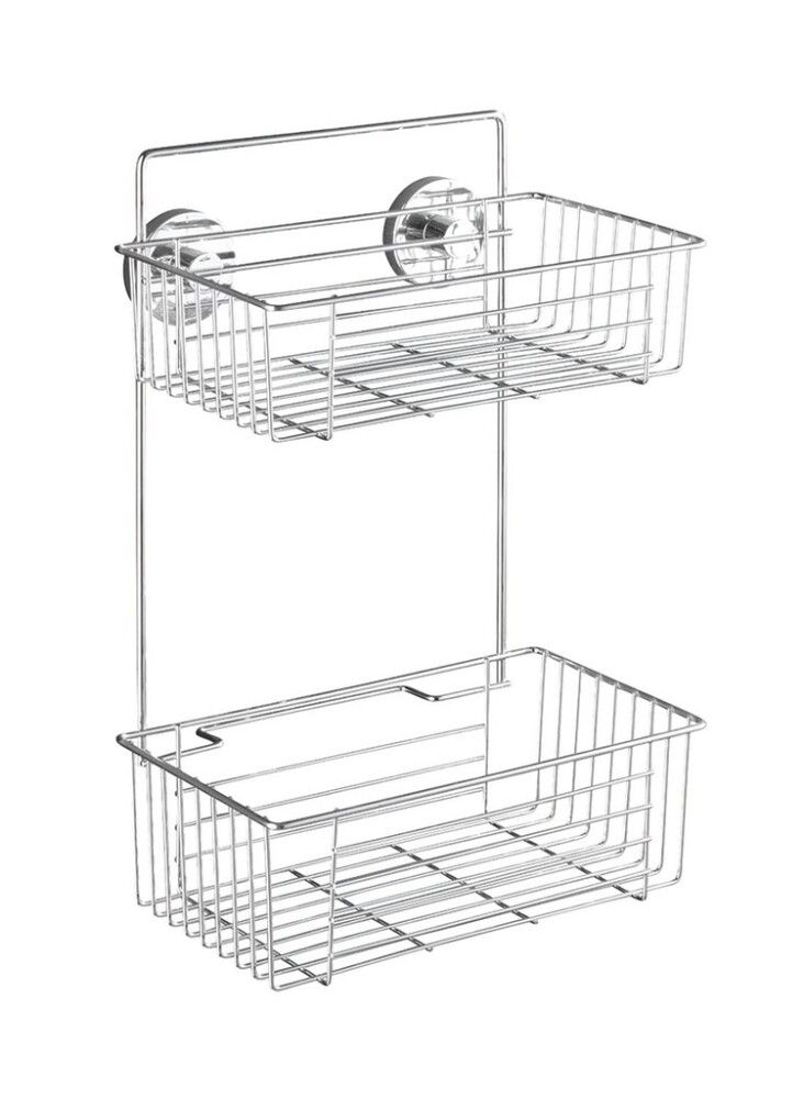 Sturtukarfa tvöföld veggfest 26cm Wenko króm