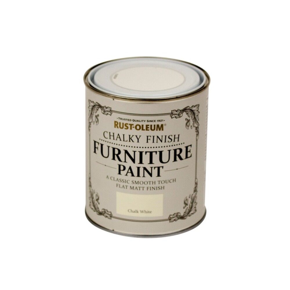 Húsgagnamálning kalkáferð 750ml Rust-Oleum krítar hvít