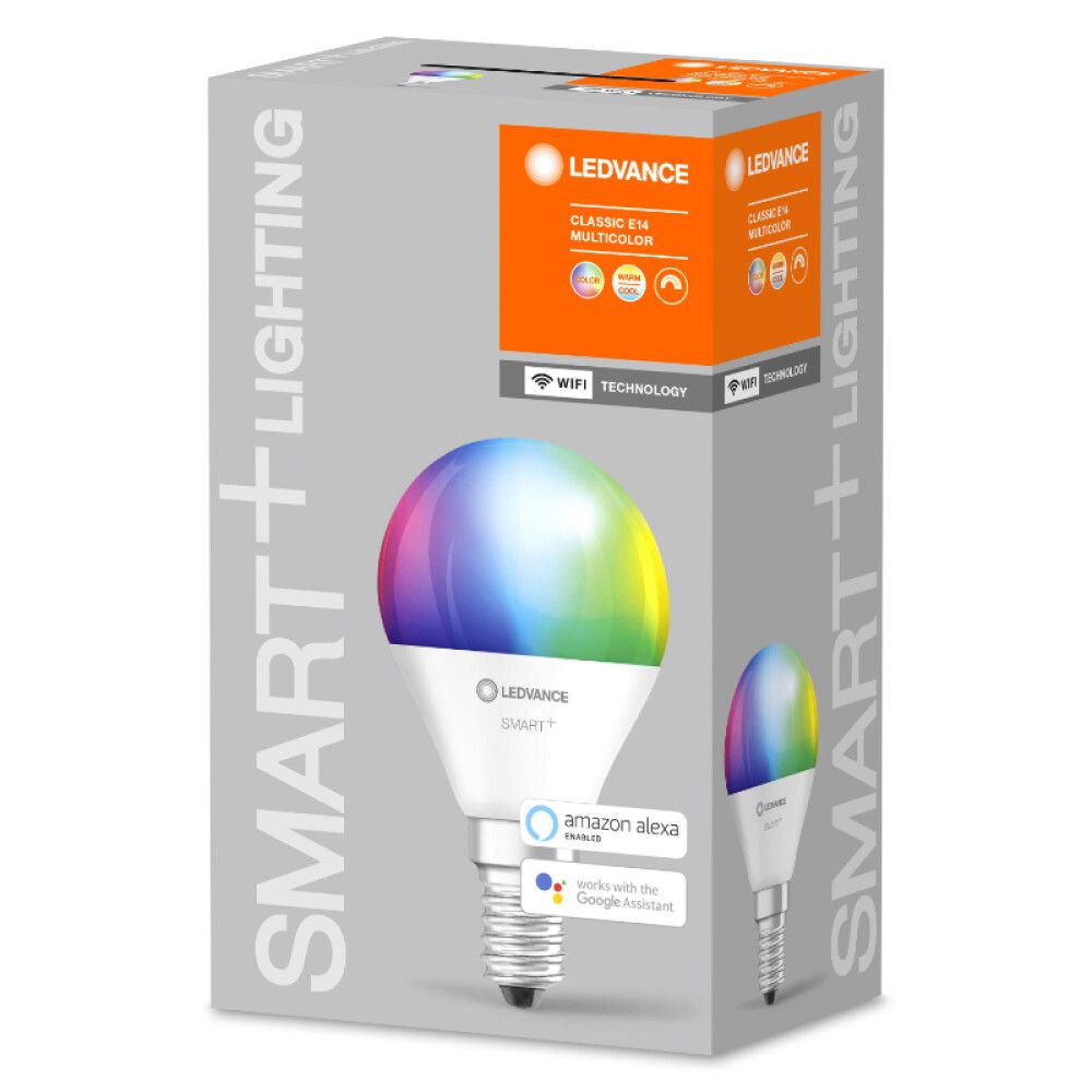 Snjallpera LED E14 RGBW Ledvance Smart+ 5W Ø46 mm
