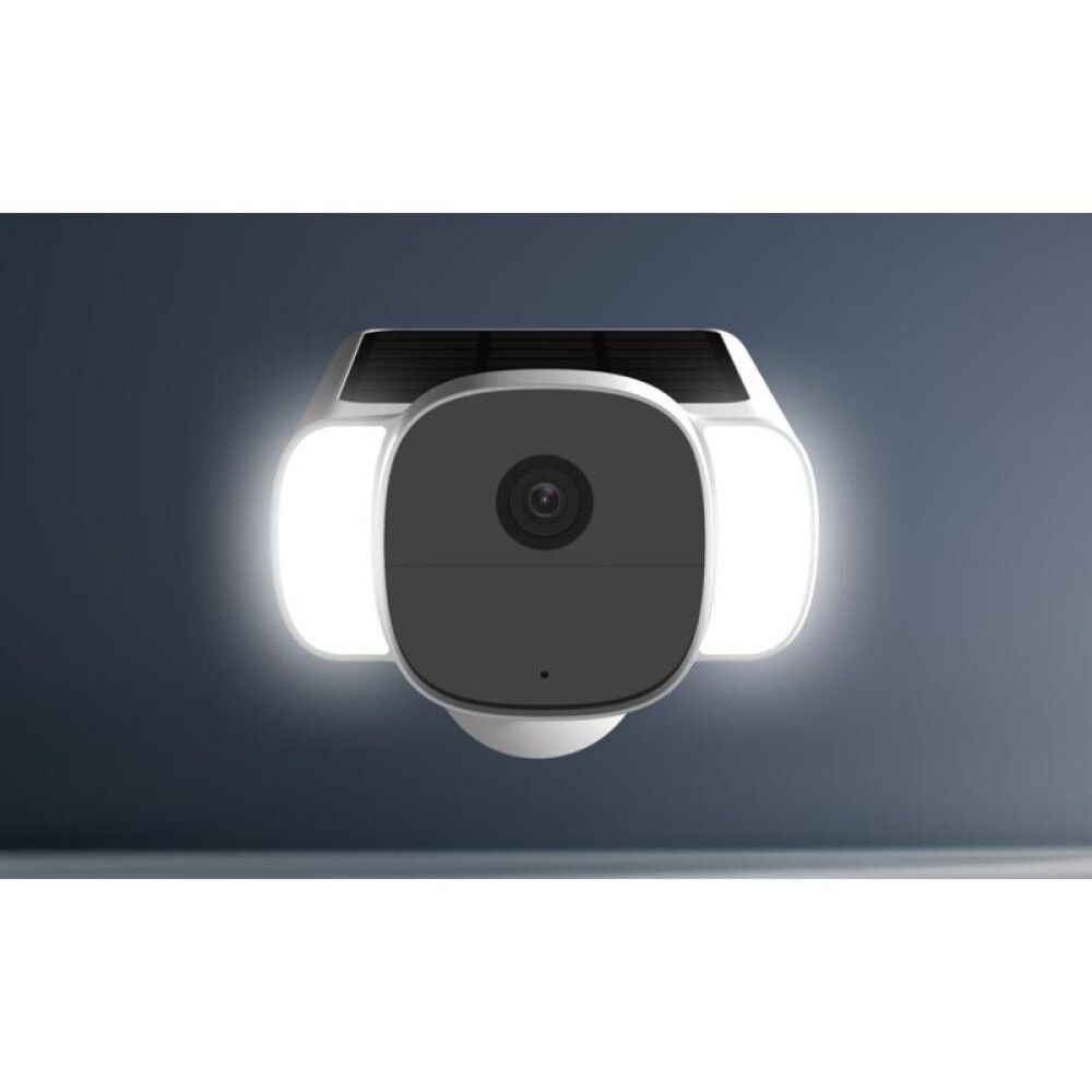 Öryggismyndavél 1080p með sólarsellu Sikkerthjem hvít