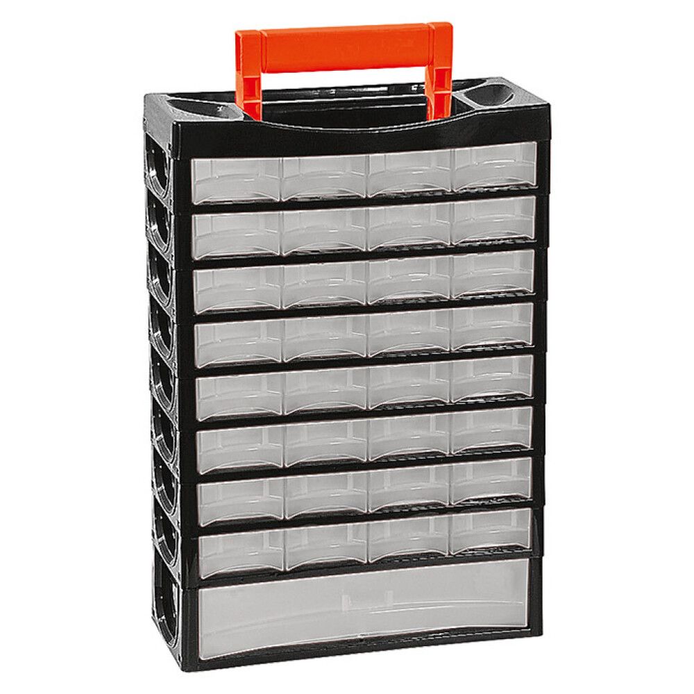 Skúffurekki 318x135x460 mm með 33 skúffum Wisent