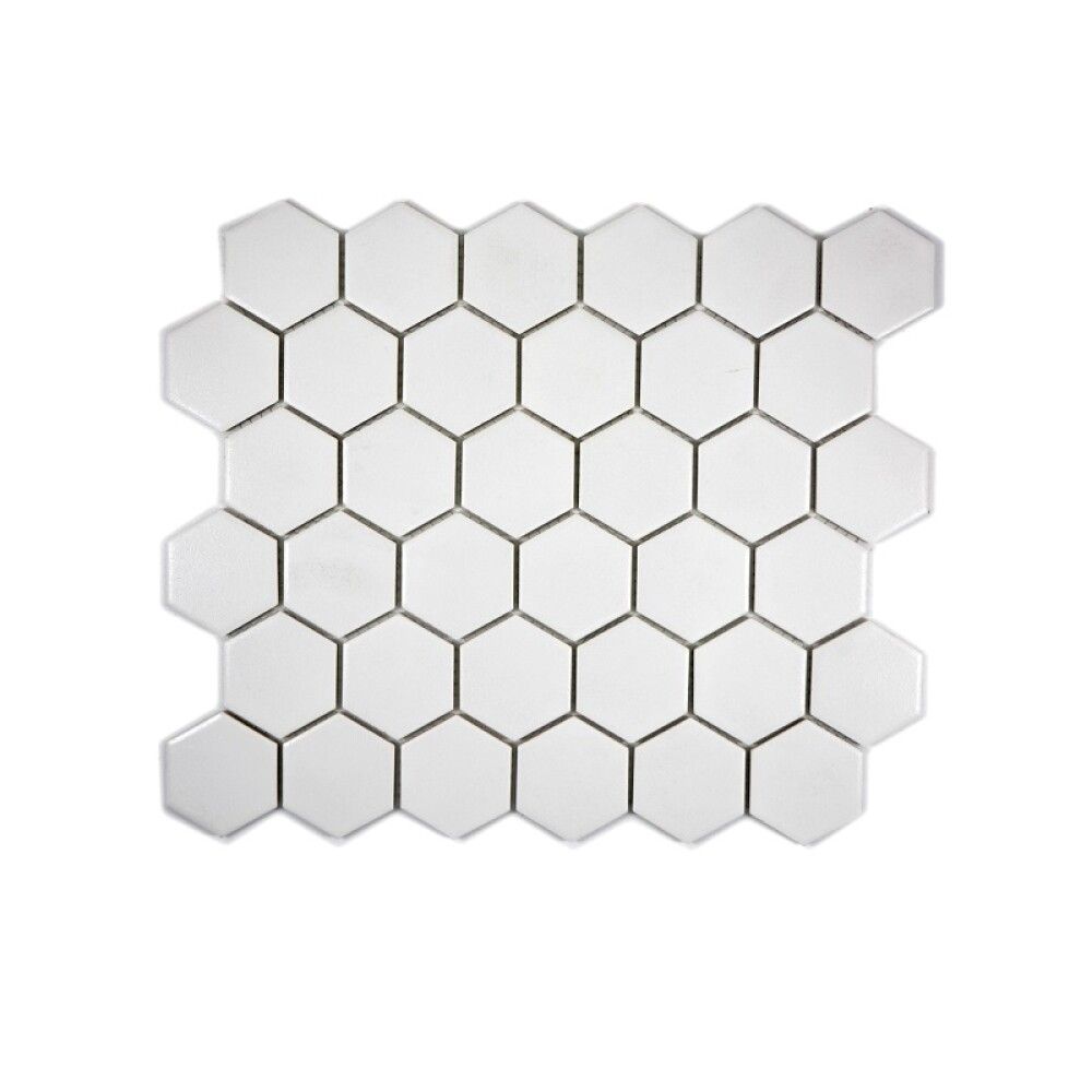 Mósaíkflís Hexagon Uni 32,5x28,1cm matt hvít
