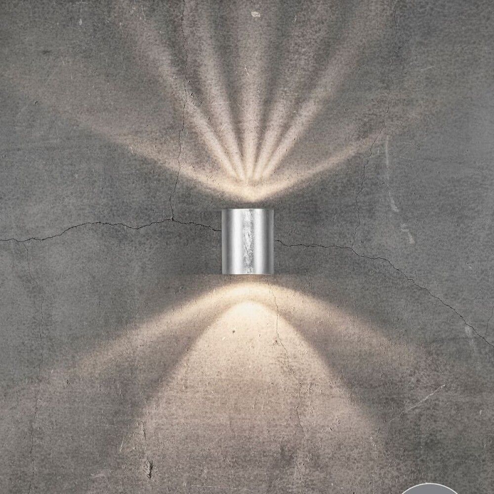 Veggljós LED 2x5W Canto 10,4cm galv. stál