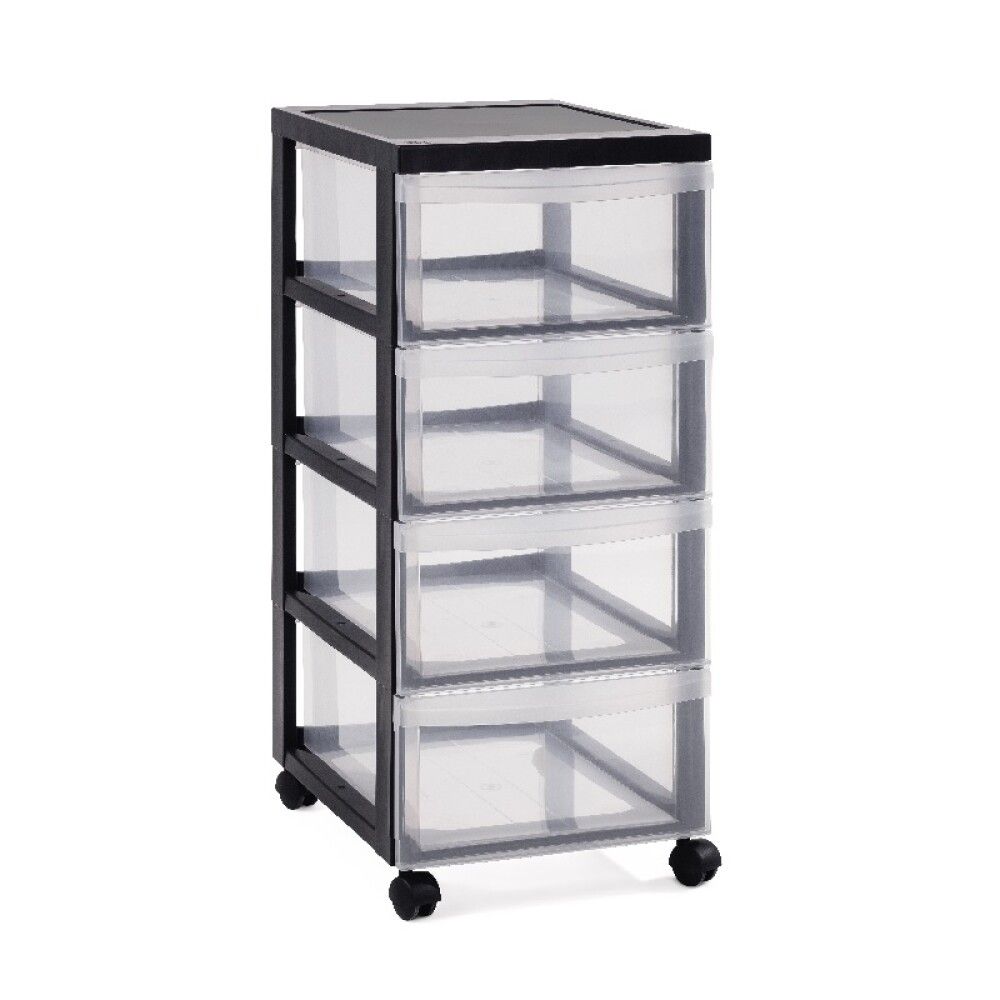 Skúffueining 4 skúffur á hjólum