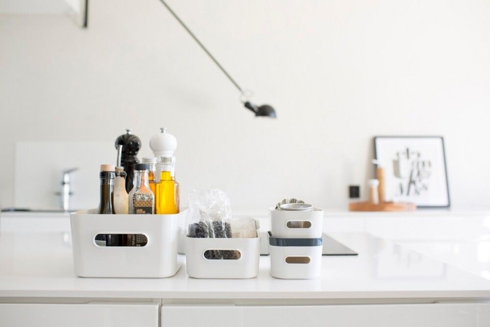 Plastkassi 5,3L SmartStore Compact M hvítur