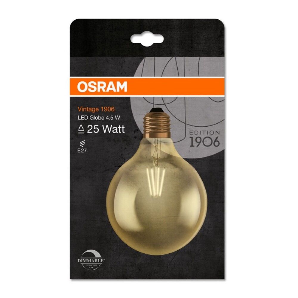 Skrautpera LED E27 2000K Osram 4,5W Ø12,5mm
