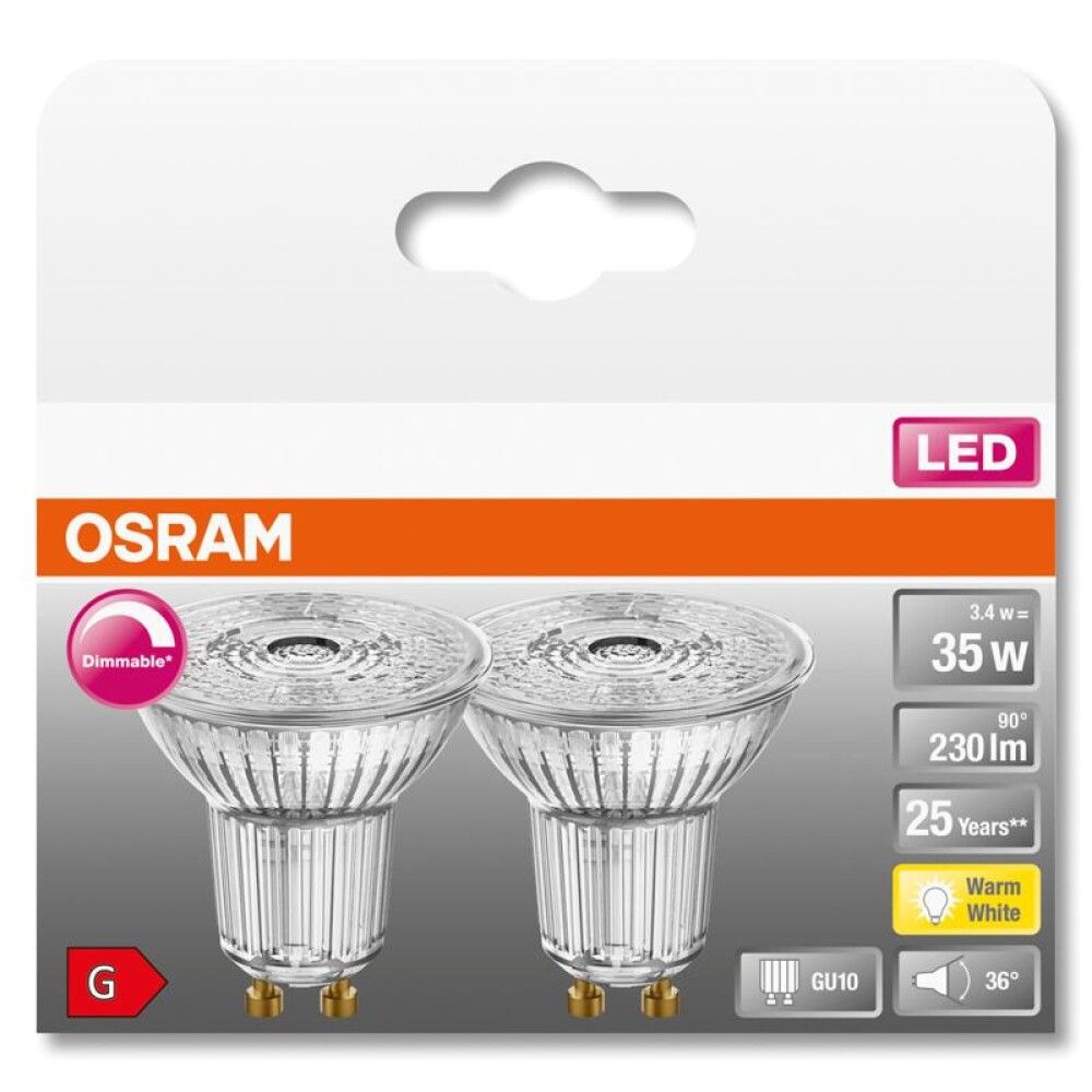 LED Perur Superstar PAR16 3,2W 2stk. Osram