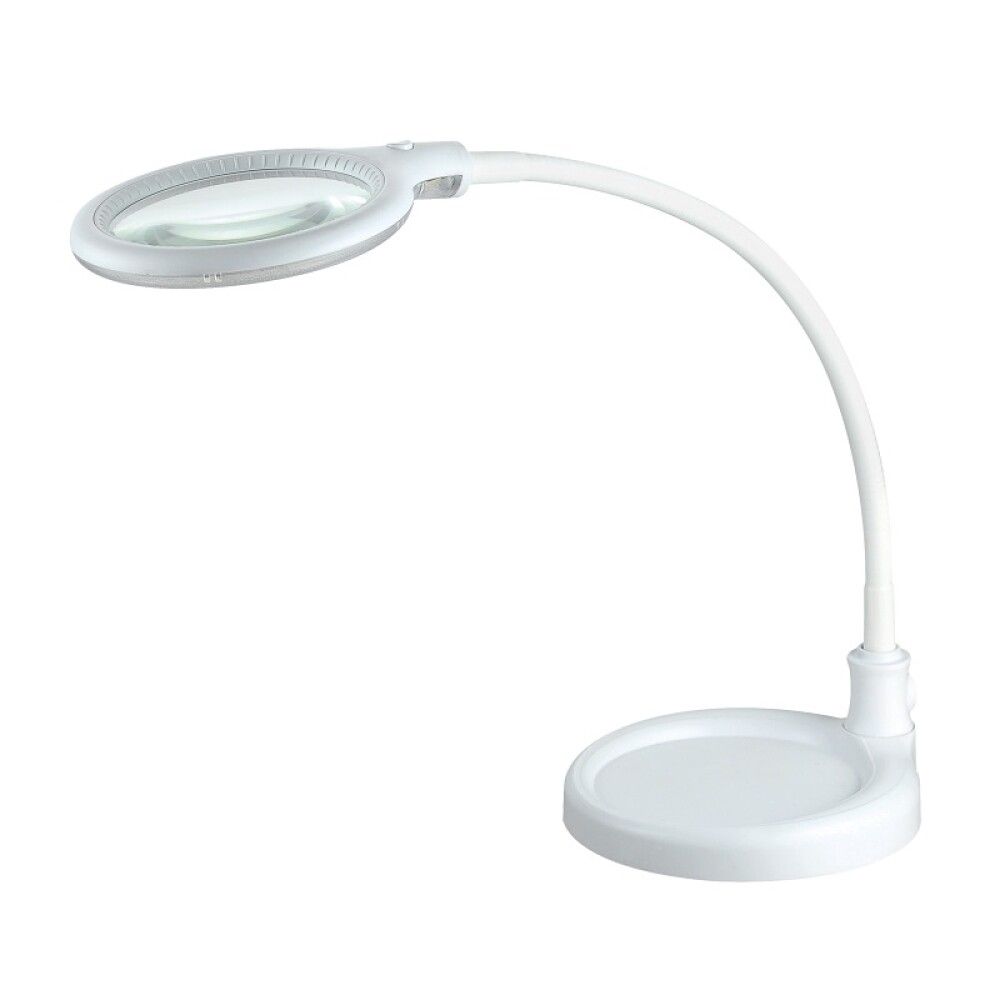 Föndurljós með stækkunargleri LED Magni mini 6W 38cm hvítt