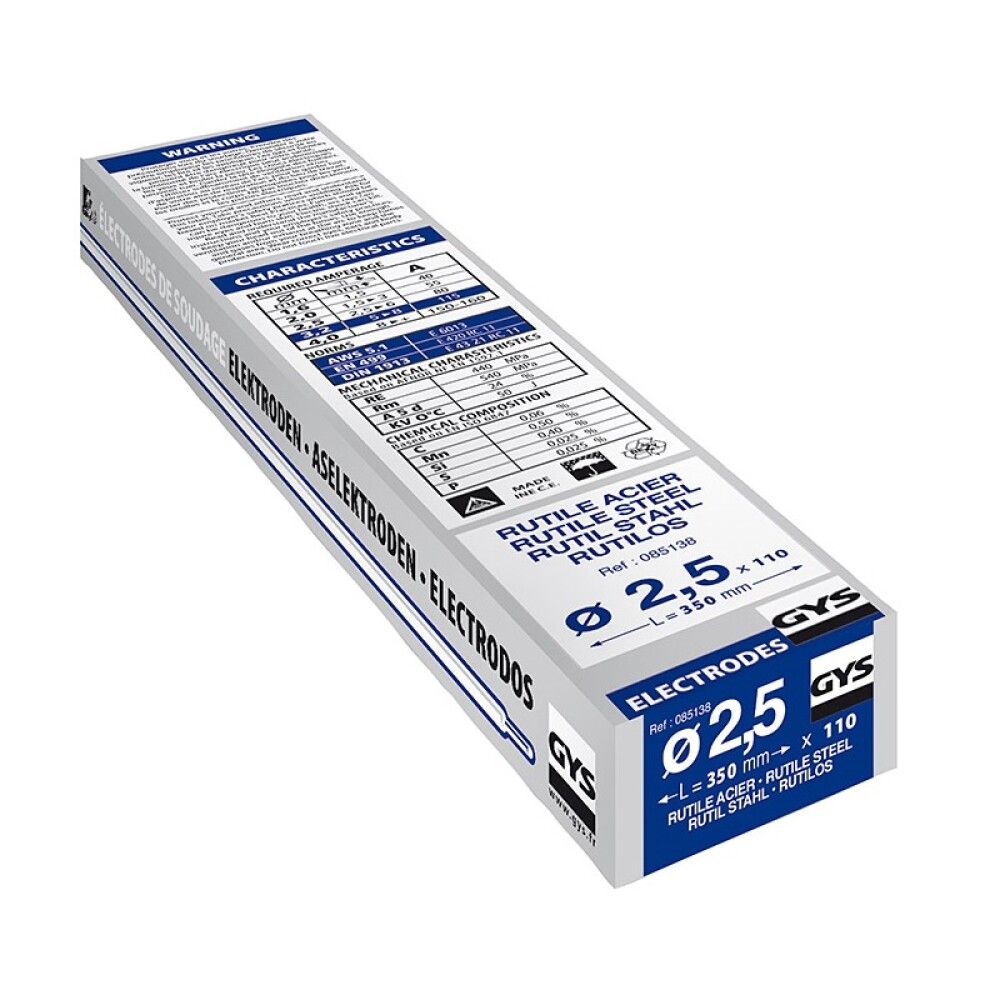 Pinnavír rútíl Ø2,5x350 mm 110 stk Gys