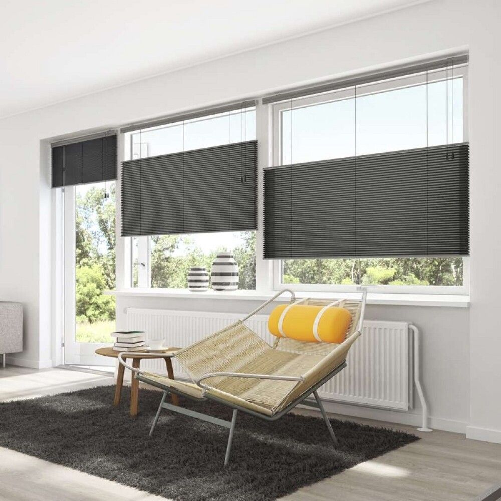 Plíseruð gardína 90x210 cm Debel Touch Split grá