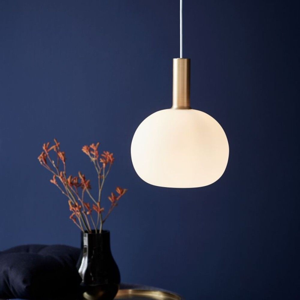 Hangandi ljós E27 Alton hvítt Ø25 cm