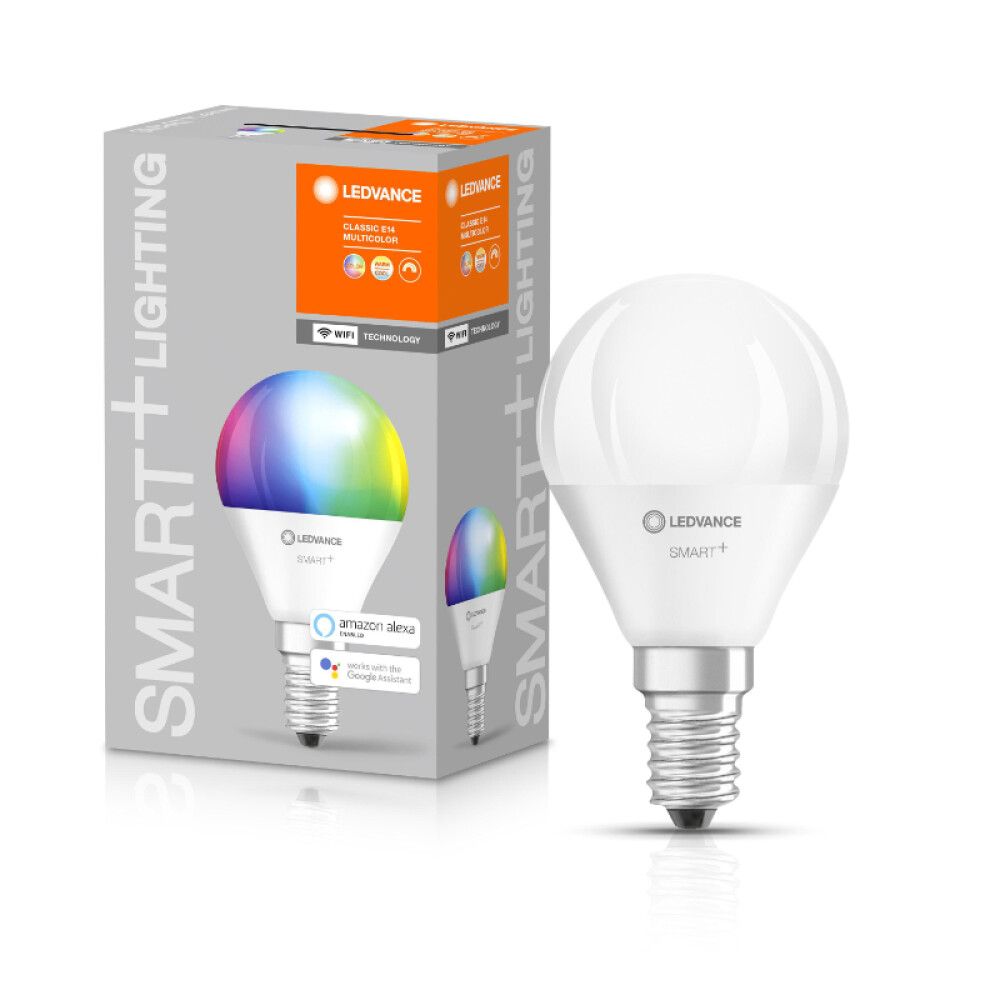 Snjallpera LED E14 RGBW Ledvance Smart+ 5W Ø46 mm