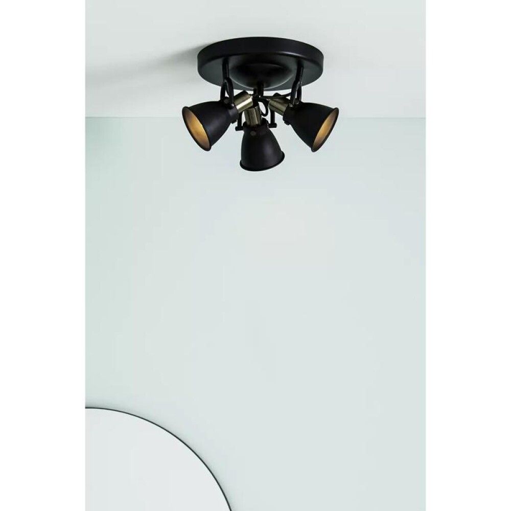 Loftljós 3xE14 Alton Ø31 cm Markslöjd svart/messing