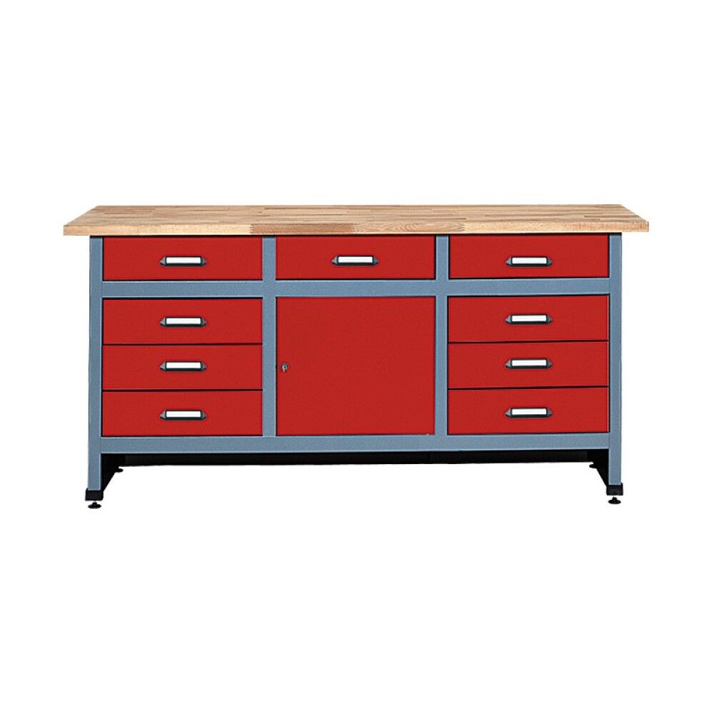 Vinnuborð með skáp og 9 skúffum Küpper