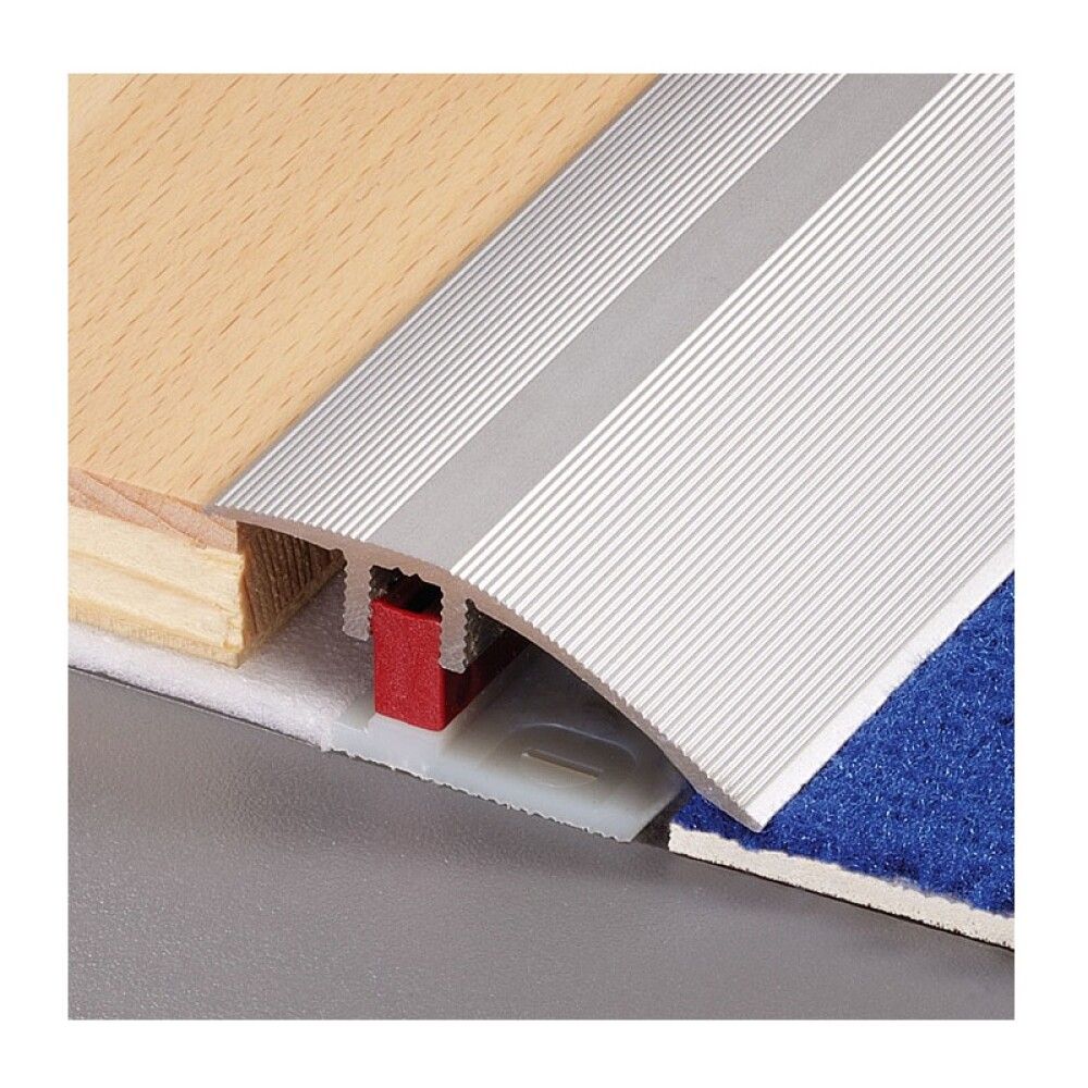 Teppalisti 90x4,5cm Logoclic silfur