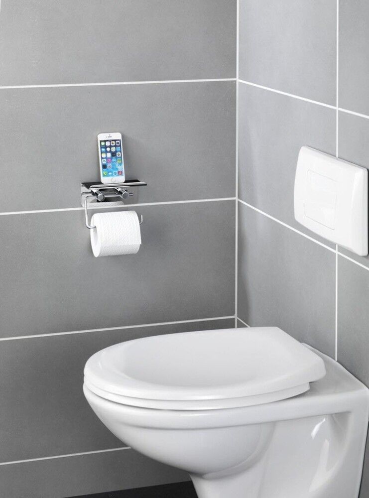 Salernisrúlluhaldari með hillu Wenko