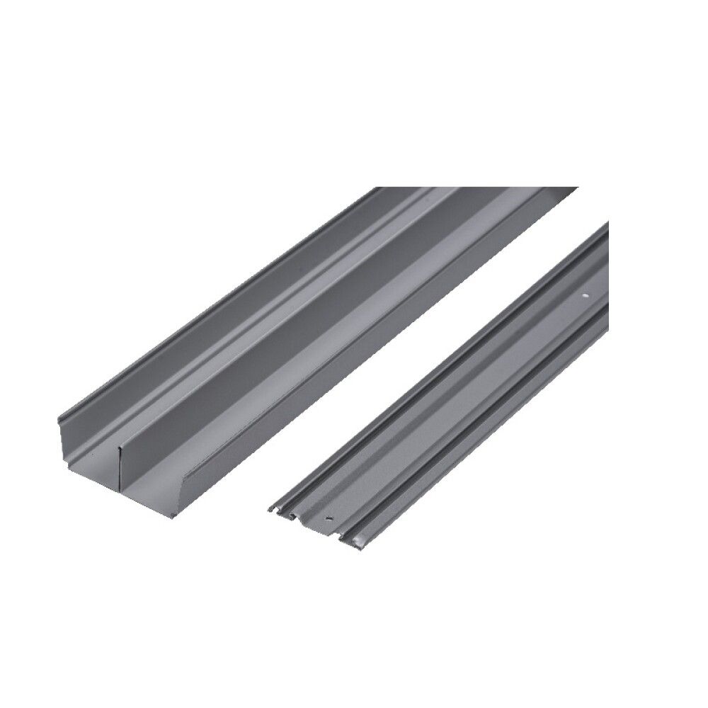 Braut fyrir rennihurð Optimum top+bottom 3600mm grá