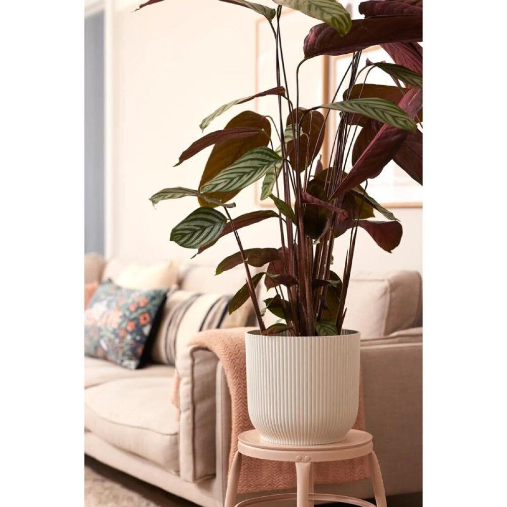 Blómapottur á hjólum Vibes Fold Ø25cm hvítur