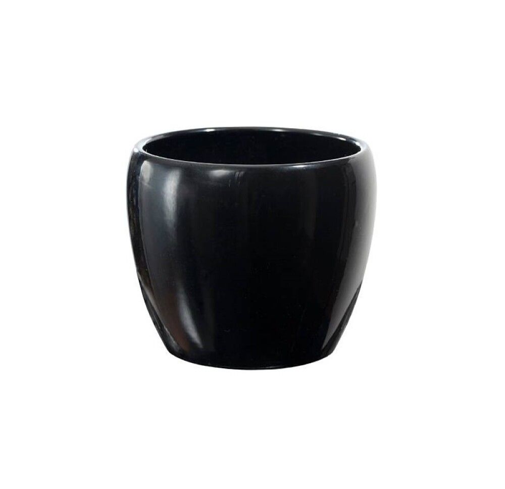 Blómapottur Costa svartur 8cm Scan-Pot