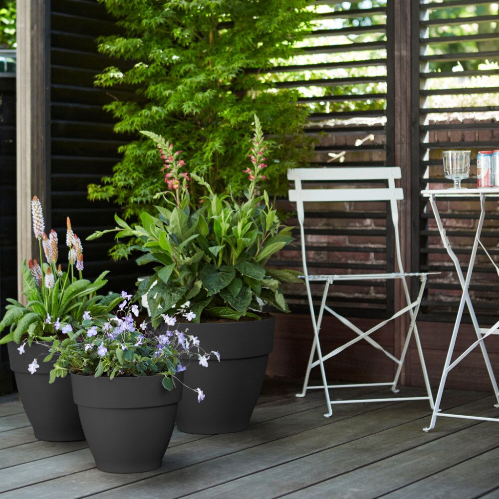 Útiblómapottur Vibia Ø35cm dökkgrár