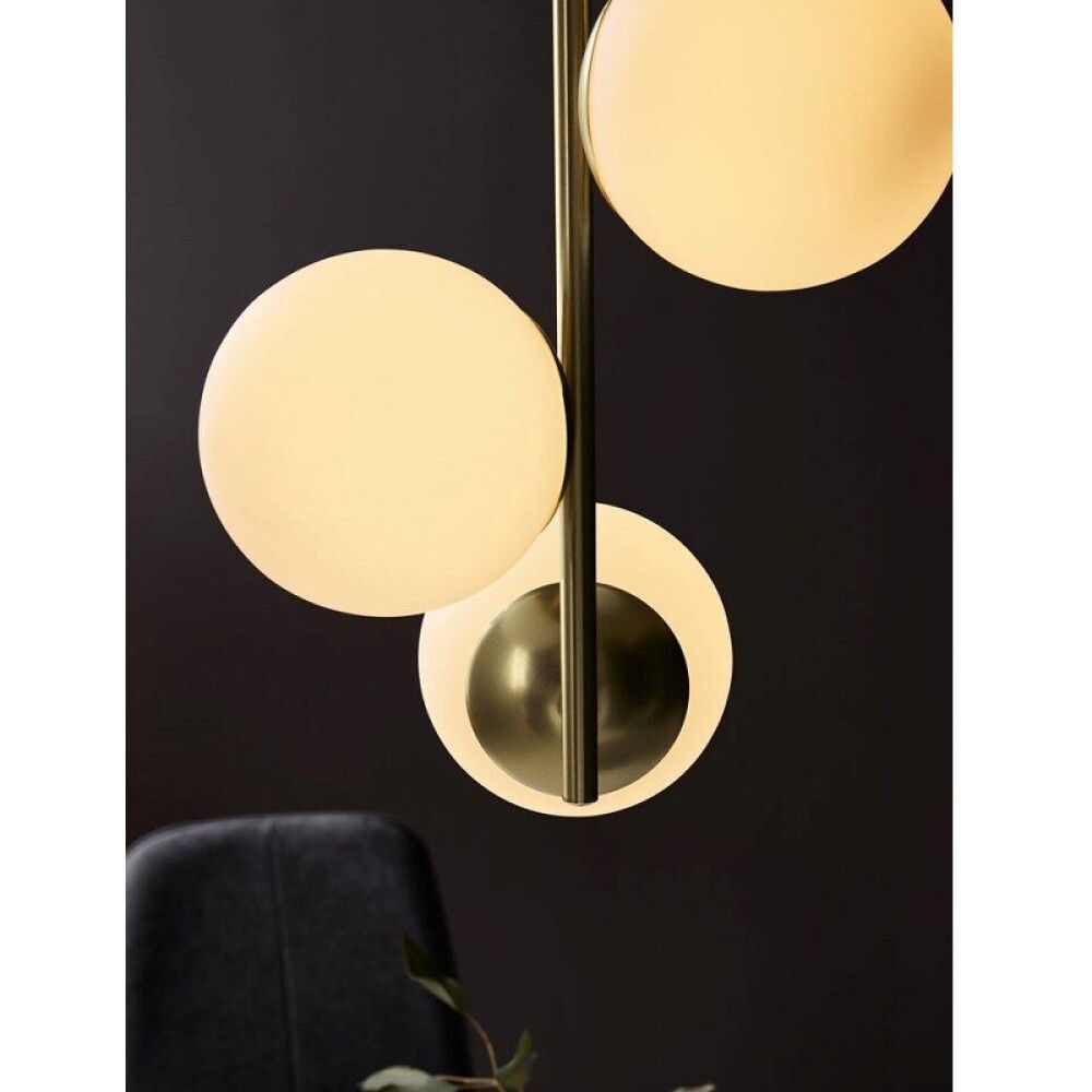 Hangandi ljós E14 Lilly messing/ópal 37 cm