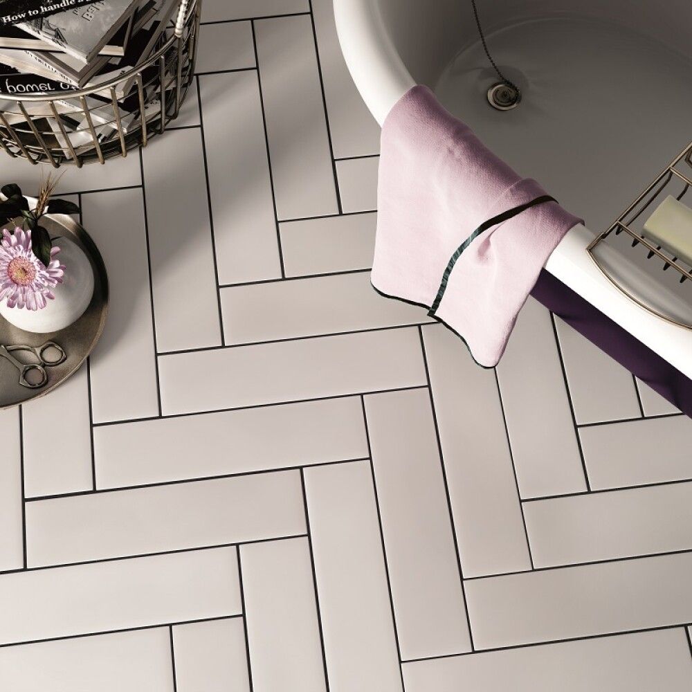 Gólf-/vegg flísar hvítar 9,2x36,8 cm 0,65 m2