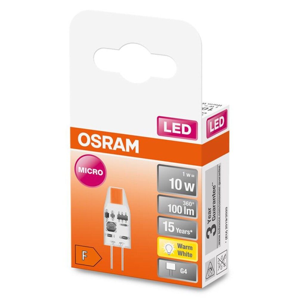 Ljósapera LED G4 2700K Osram 1W Ø1 mm