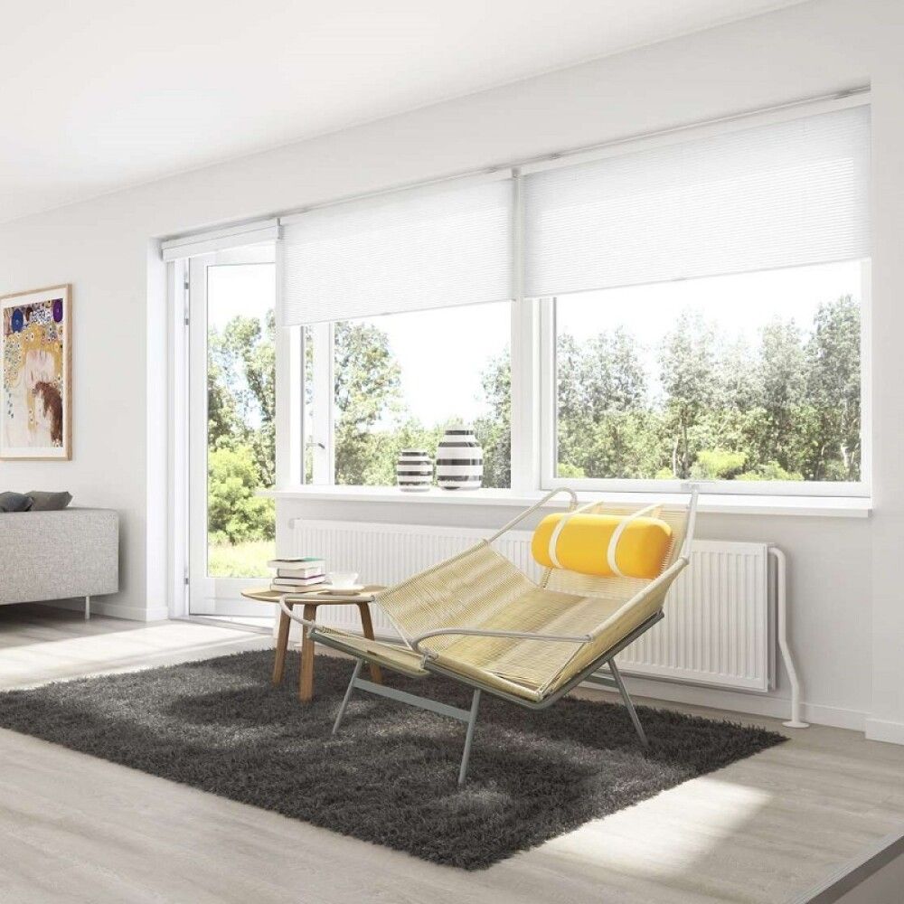 Plíseruð gardína 80x210 cm Debel Touch hvít