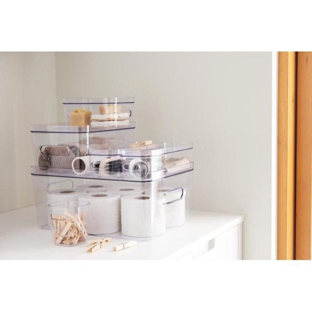 Plastkassi 1,3L SmartStore Compact Slim glær