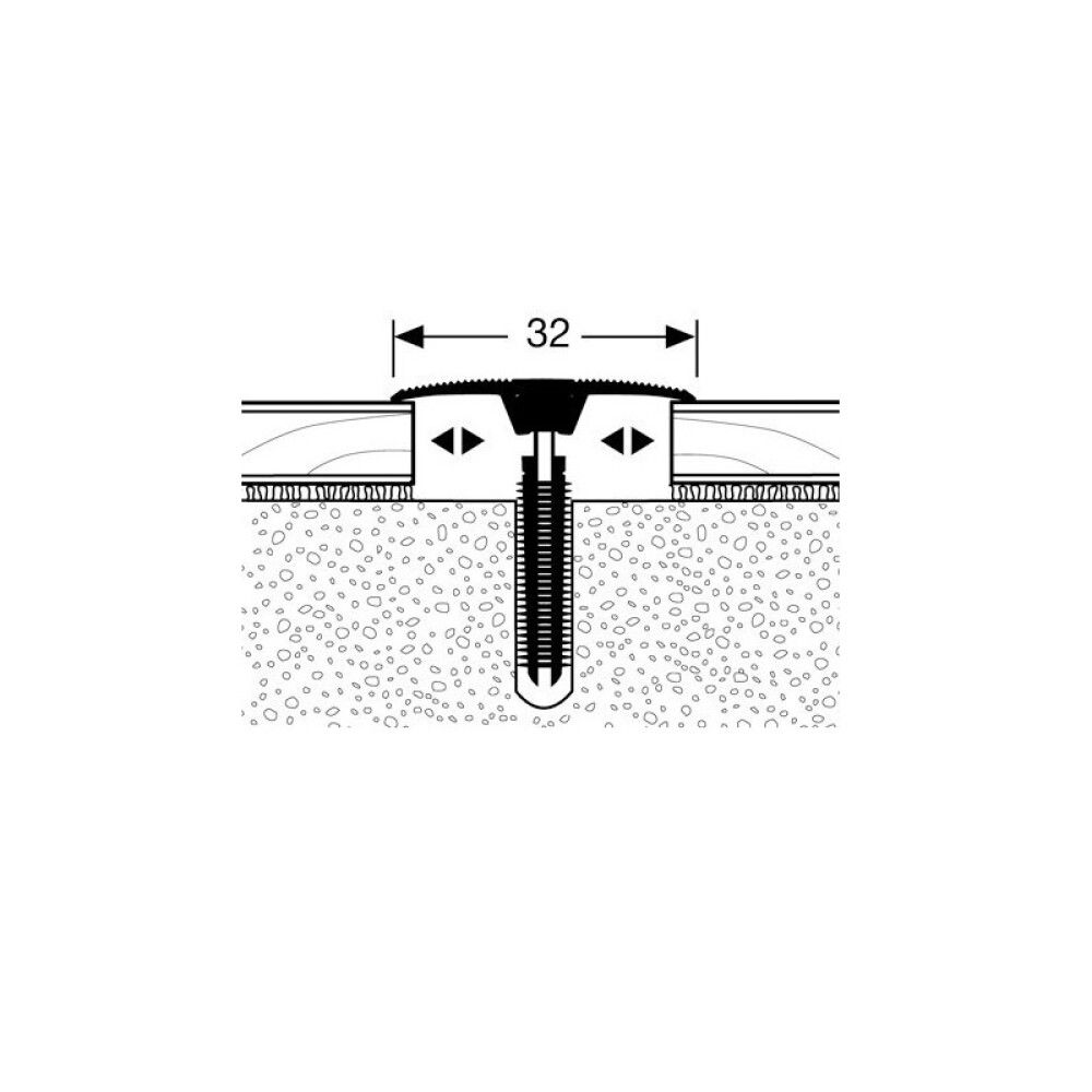 Frágangslisti samskeyta 270x3,2cm Logoclic silfur