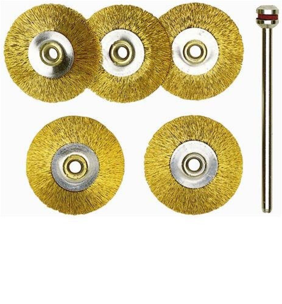 Vírburstar messing 5stk Ø22mm Proxxon