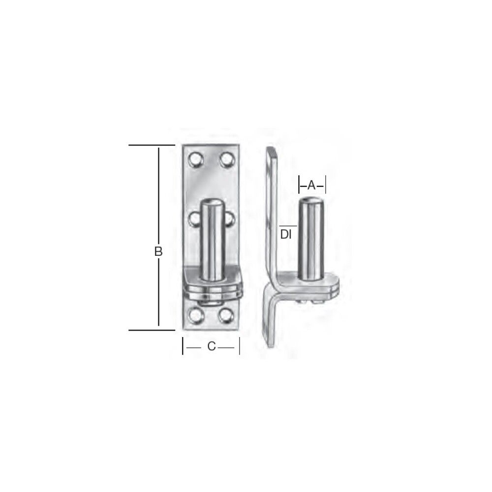 Veggfesting fyrir grindarlöm 10x85x33x9,3mm Vormann galv.