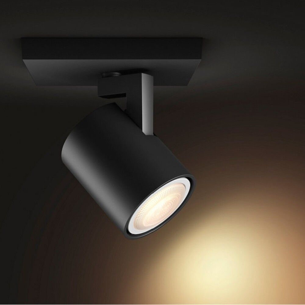 Veggljós GU10 Philips Hue svart