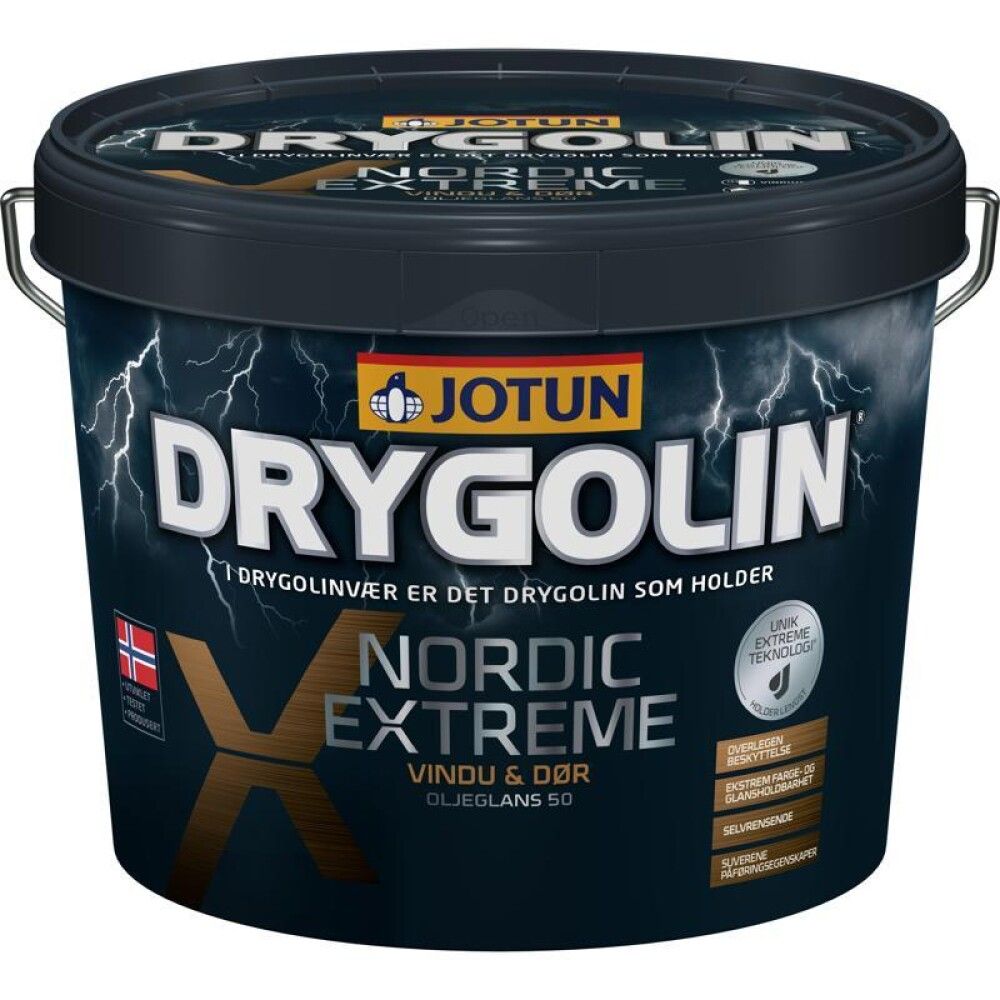 Þekjandi Viðarvörn glugga/hurð Drygolin oxýðrauð 2,7L Jotun