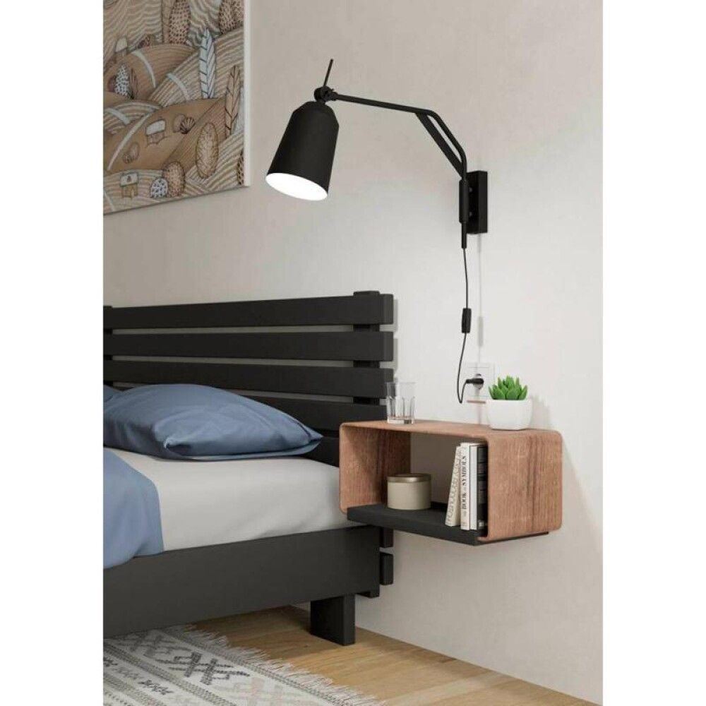 Veggljós E27 Loreto 67cm svart