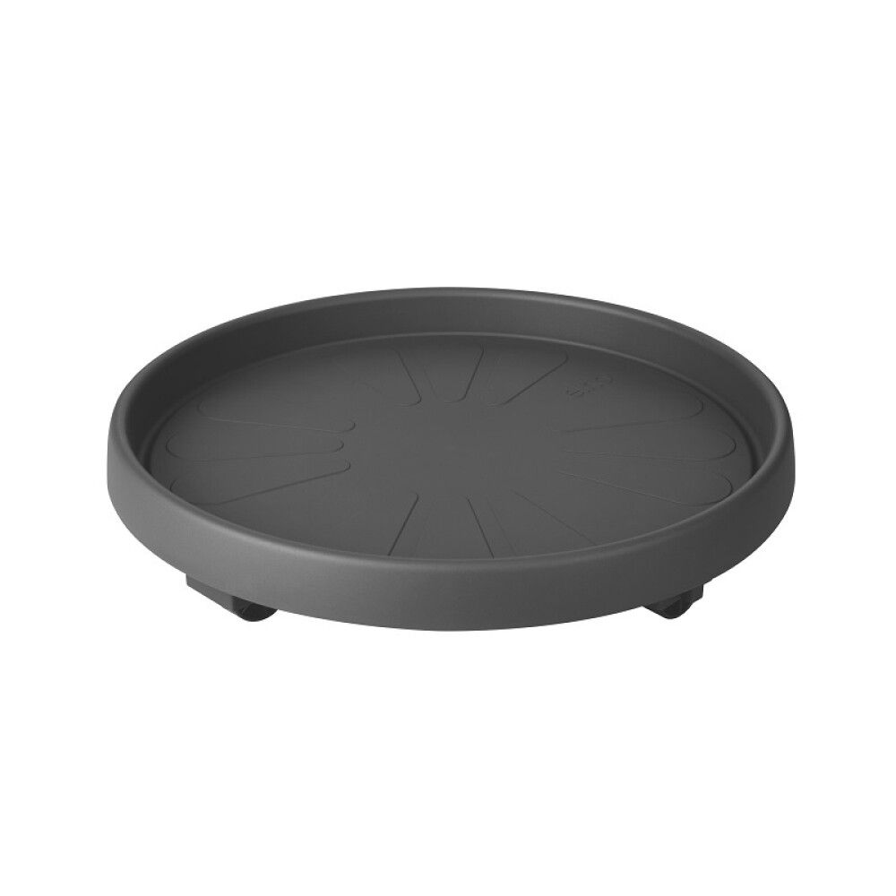 Undirskál með hjólum Universal Planttaxi Ø38cm dökkgrár