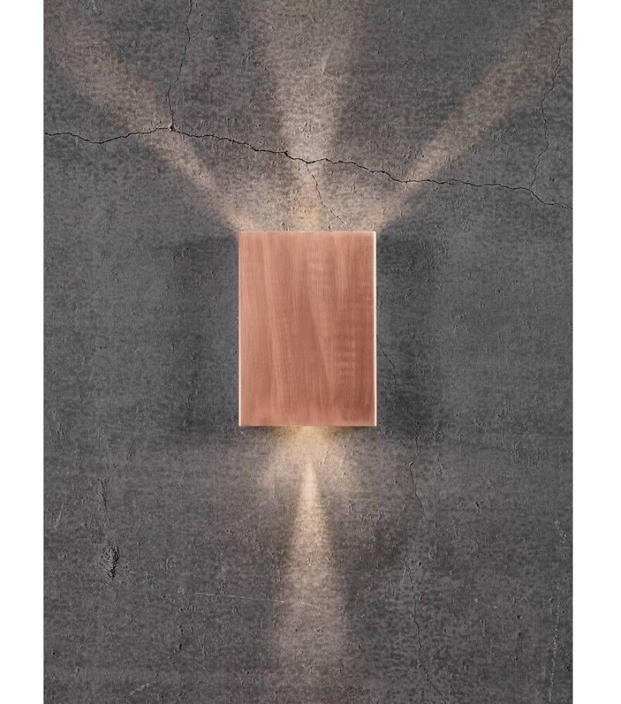 Veggljós LED Fold 15 kopar 21x14,8 cm