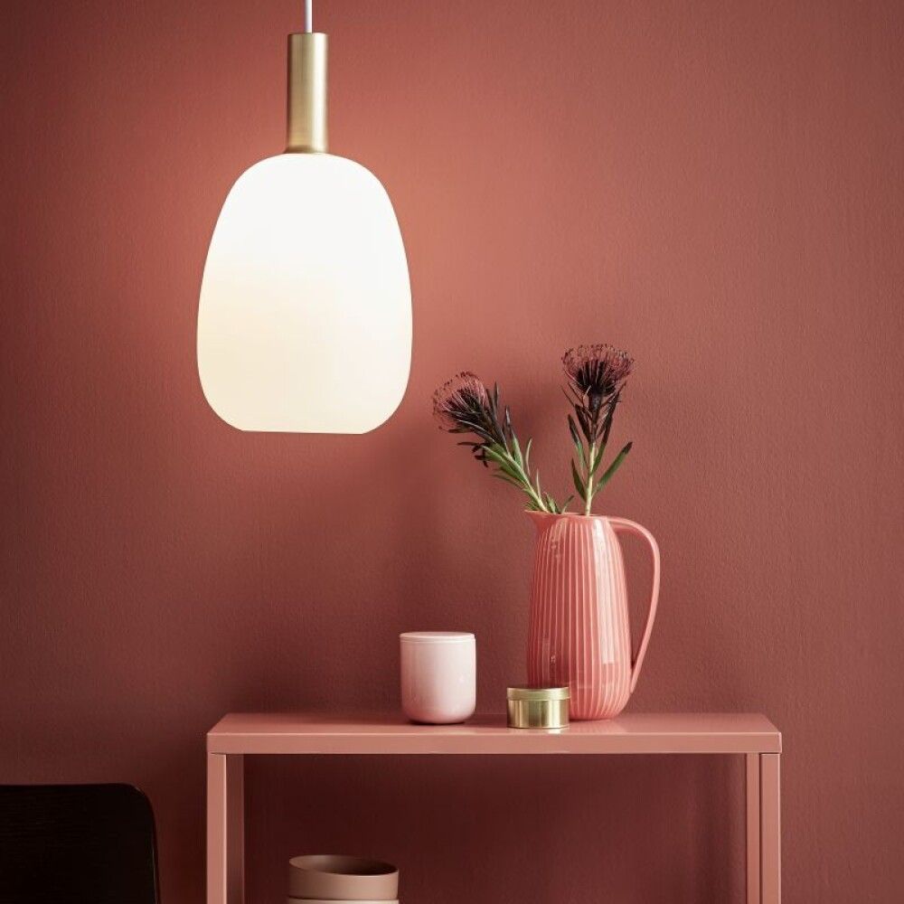 Hangandi ljós E27 Alton hvítt Ø23 cm