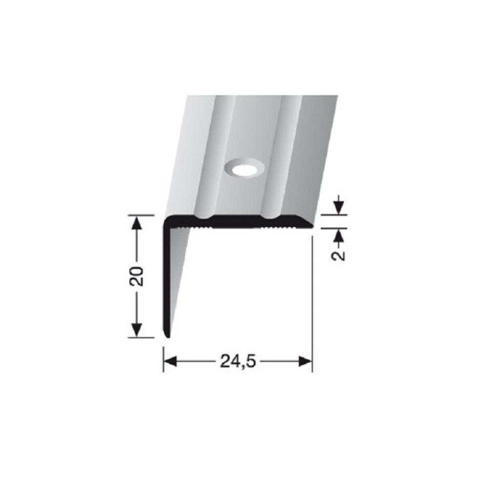 Frágangslisit skrúfaður 2700x24,5x2mm Logoclic