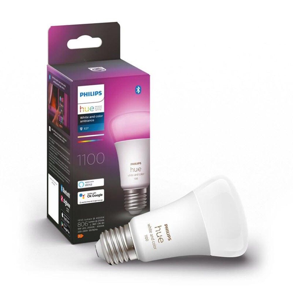 Ljósapera E27 A60 9W Philips Hue White & Color Ambiance