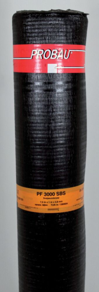Suðupappi undirlag 1x7,5 m BMC PF-3000 SBS