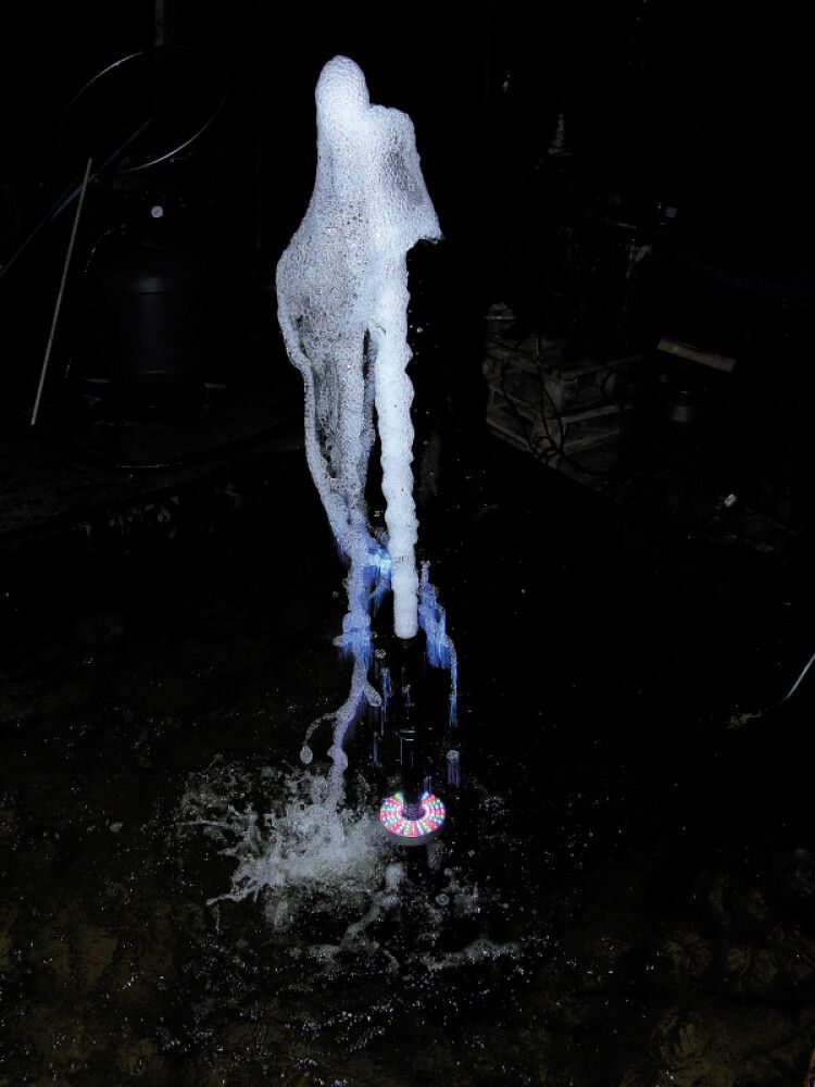 Led hringur fyrir gosbrunn 48 LED hvítur