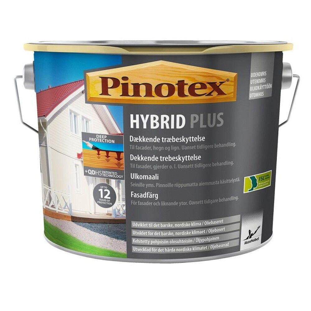 Viðarvörn Hybrid Plus hvítur 5L Pinotex