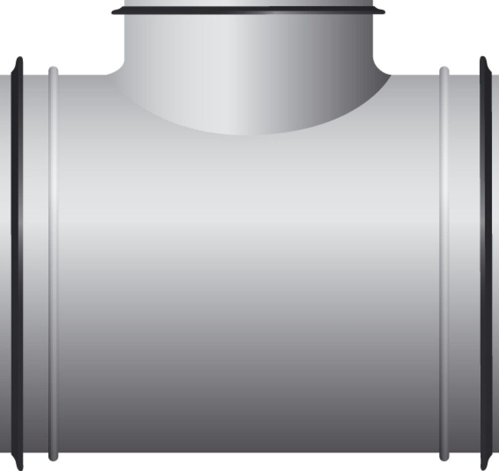 T-stykki Ø100/100 mm