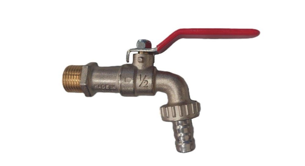 Krani með kúluloka 1/2" rauður