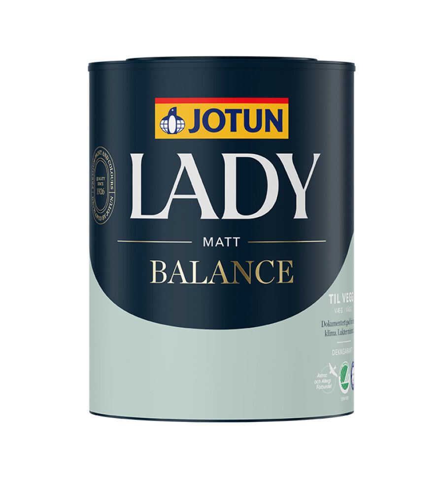 Veggmálning Lady Balance+ hvítur grunnur 680ml Jotun