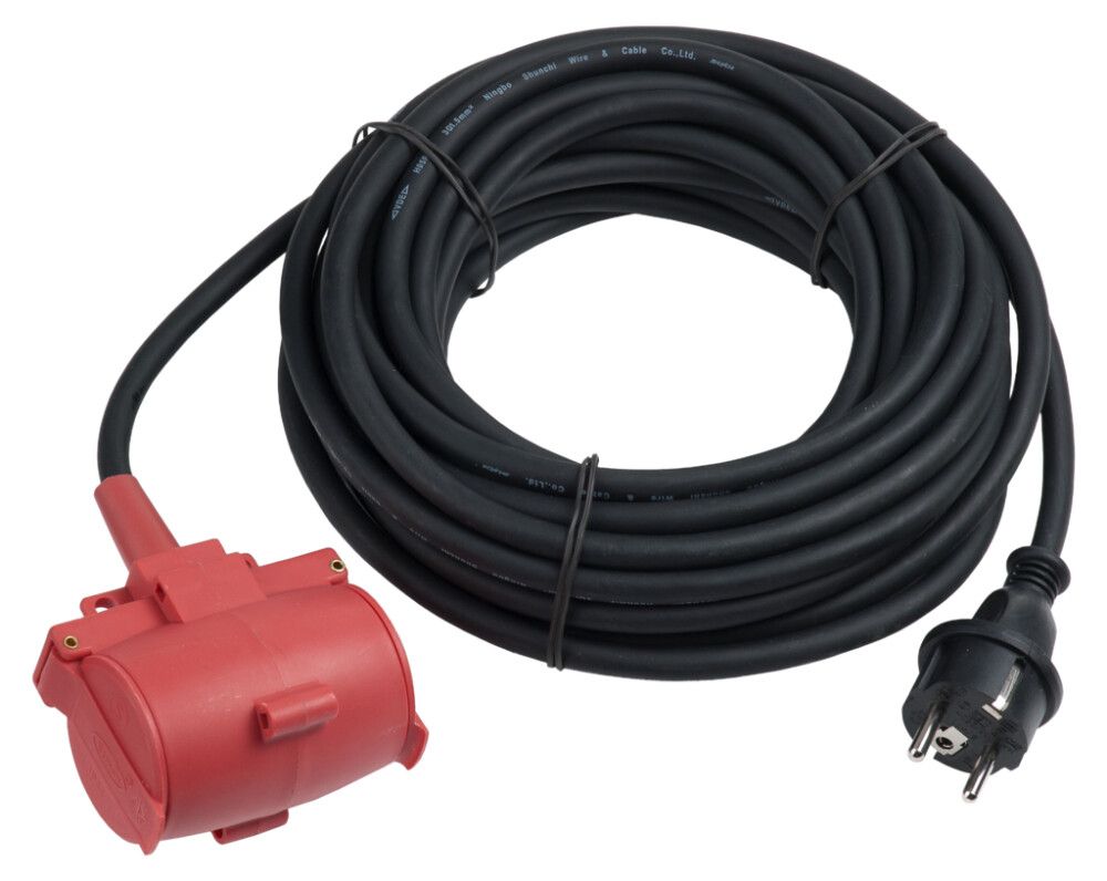 Framlengingarsnúra gúmmí tvöföld 3x1,5Q IP44 10m Airam